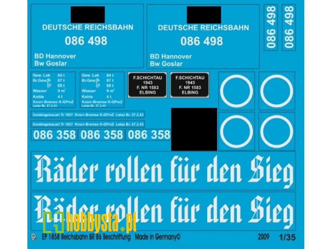 Markings For The Br 58 Of The German Reichsbahn - image 1