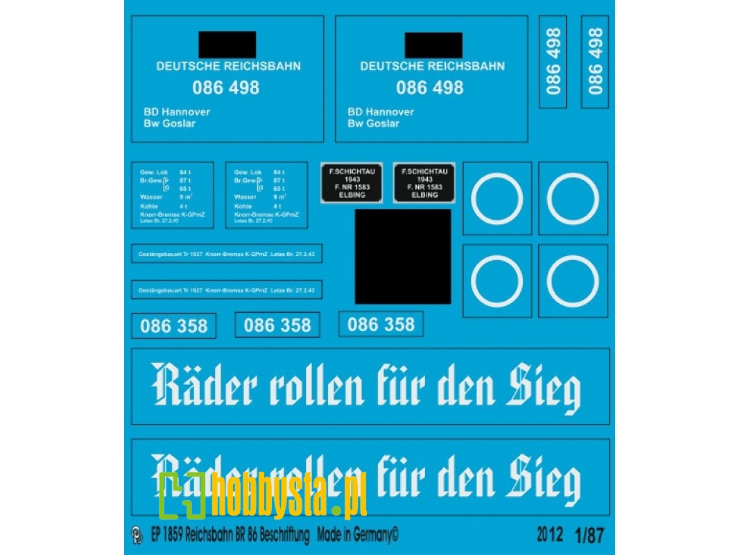 Markings For The Br 58 Of The German Reichsbahn - image 1