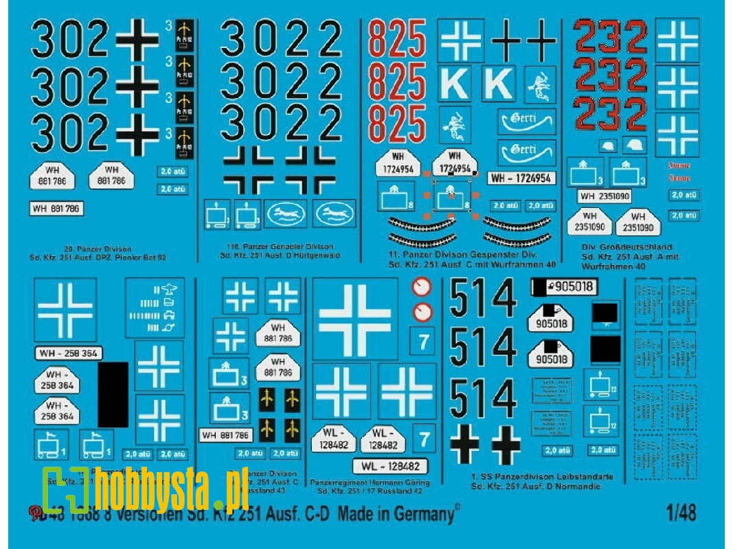8 Different Sd Kfz 251 Ausf. C And D - image 1
