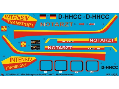 Bell 412 Helicopter Of Hdm Air Service Munich-nuremberg D-hhcc - image 1