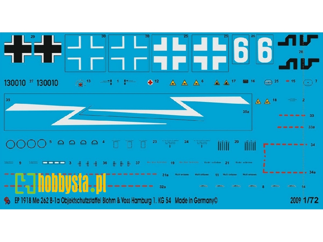 Me 262 B-1a Objektschutzstaffel Blohm And Voss Hamburg 1.Kg 54 11/44 - image 1