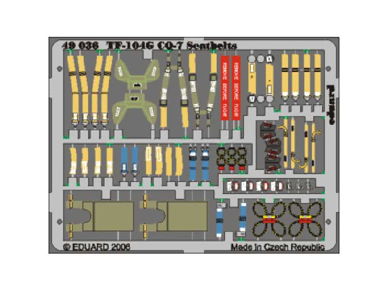 F-104G GQ-7 seatbels 1/48 - Hasegawa - image 1