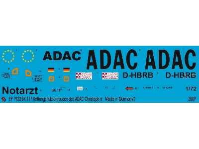 Bk 117 Rescue Helicopter Of The Adac Christoph 6 D-hbrb - image 1