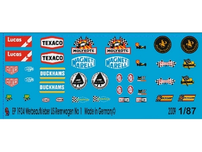 Industry Sticker For Us Race Cars No 1 And 2 - image 1