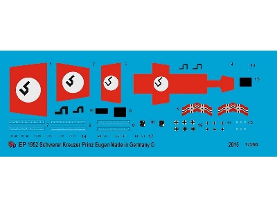 Heavy Cruiser Prinz Eugen - Board Planes And S-boot Markings - image 1