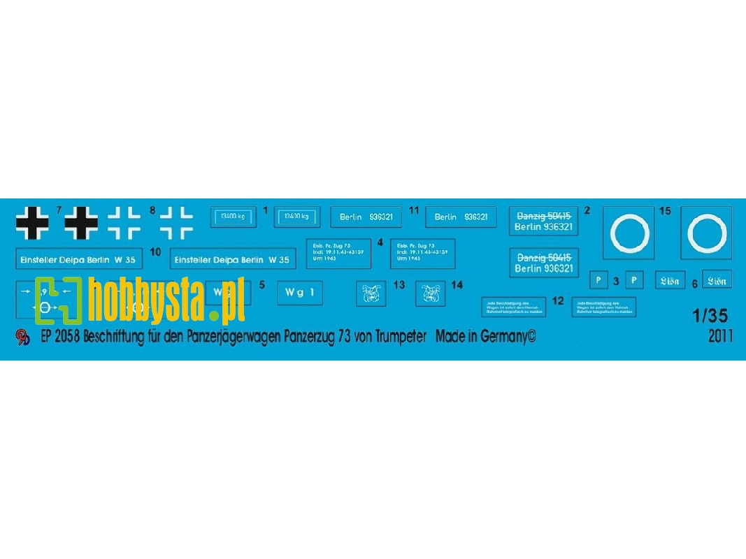 Markings For The Panzerjägerwagen For Trumpeter Bp 73 - image 1