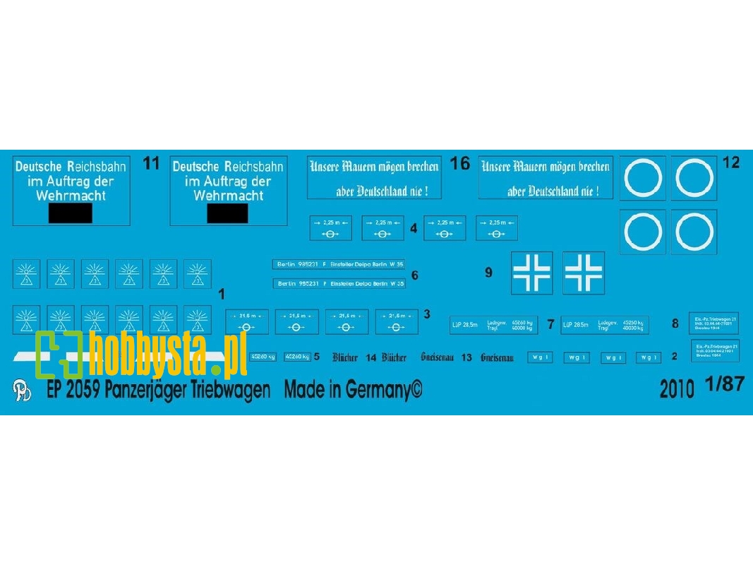 Markings For The Panzerjäger Triebwagen 51 For Trumpeter - image 1