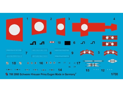 Markings For The Heavy Cruiser Prinz Eugen For Trumpeter - image 1