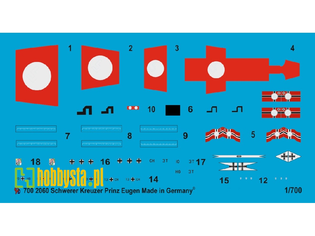 Markings For The Heavy Cruiser Prinz Eugen For Trumpeter - image 1