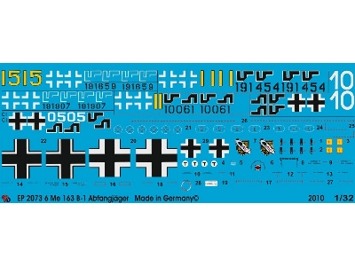 Markings For 6 Me 163 Rocket Fighters - image 1