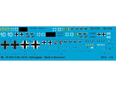 Markings For 6 Me 163 Rocket Fighters - image 1