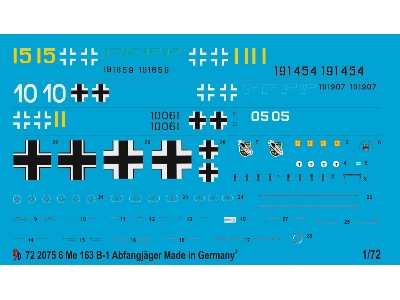 Markings For 6 Me 163 Rocket Fighters - image 1