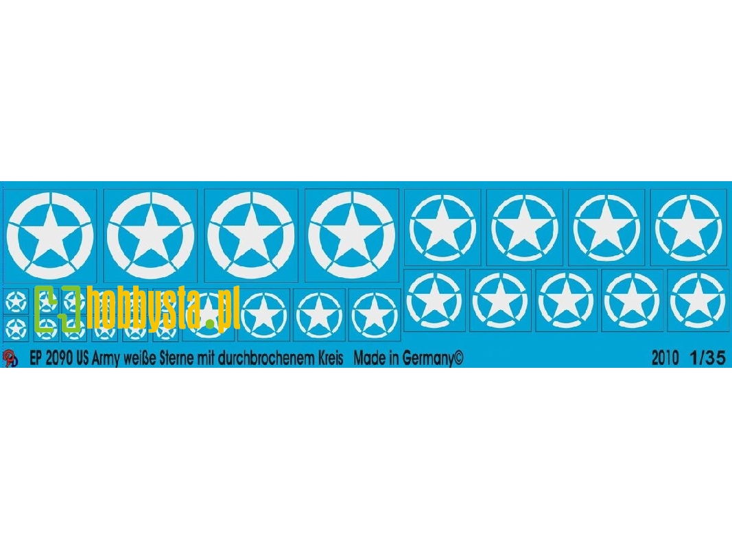 Us Army Stars White With Splitted Circle - image 1