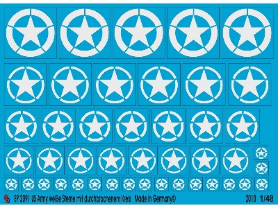 Us Army Stars White With Splitted Circle - image 1