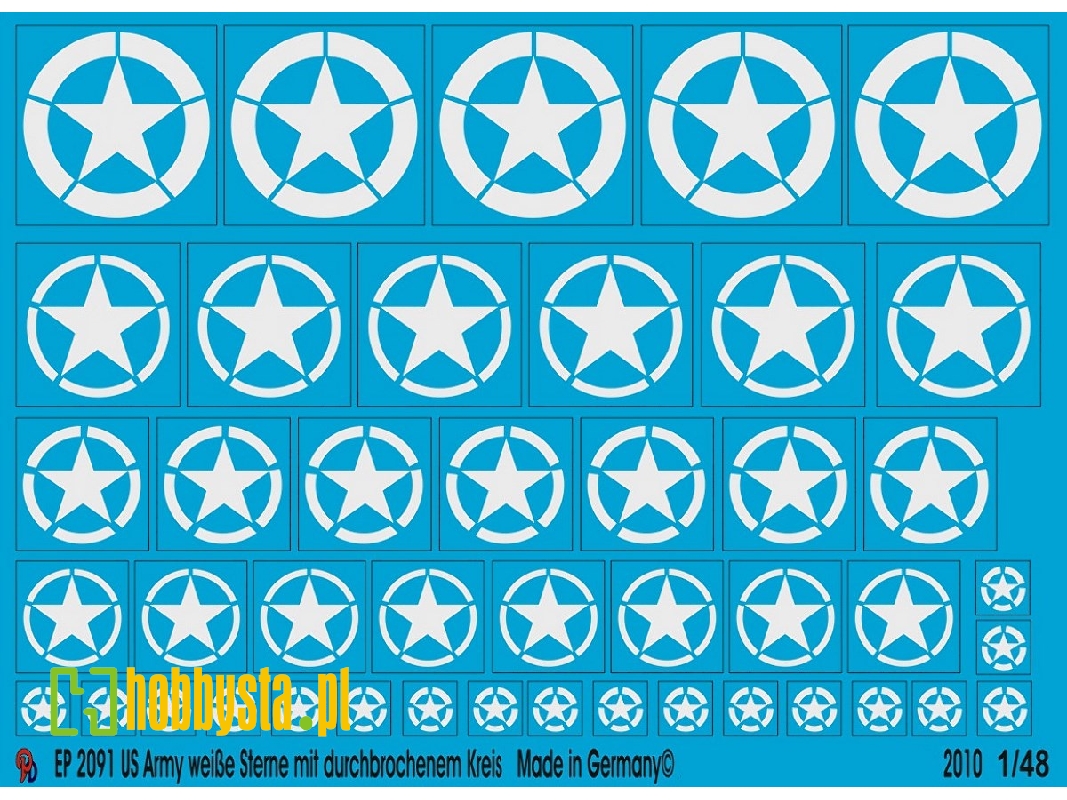 Us Army Stars White With Splitted Circle - image 1