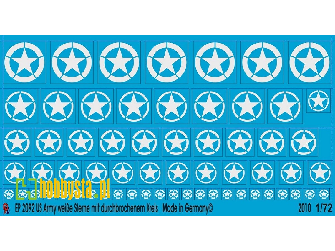 Us Army Stars White With Splitted Circle - image 1