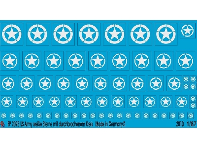 Us Army Stars White With Splitted Circle - image 1