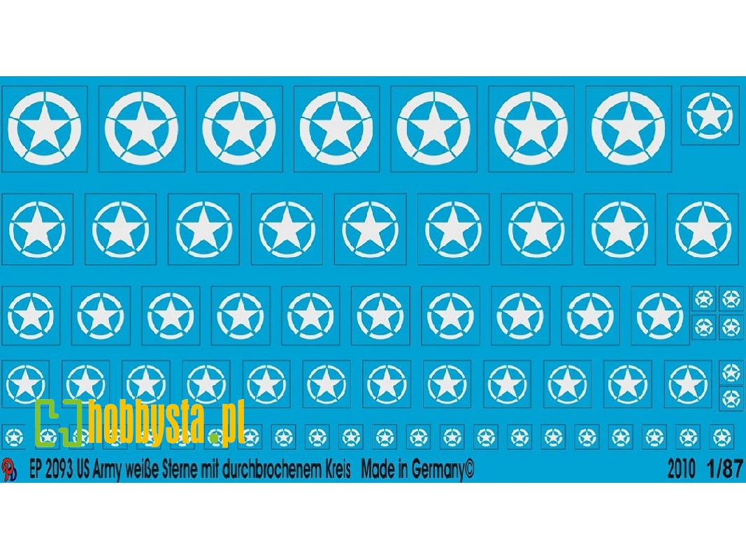 Us Army Stars White With Splitted Circle - image 1