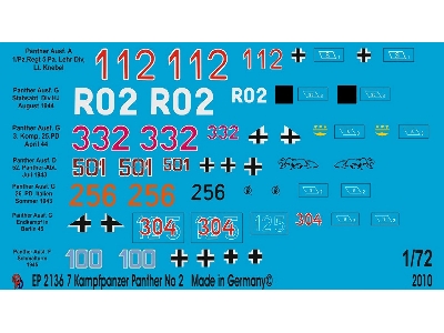 7 Different Panther Tank Markings No. 2 - image 1