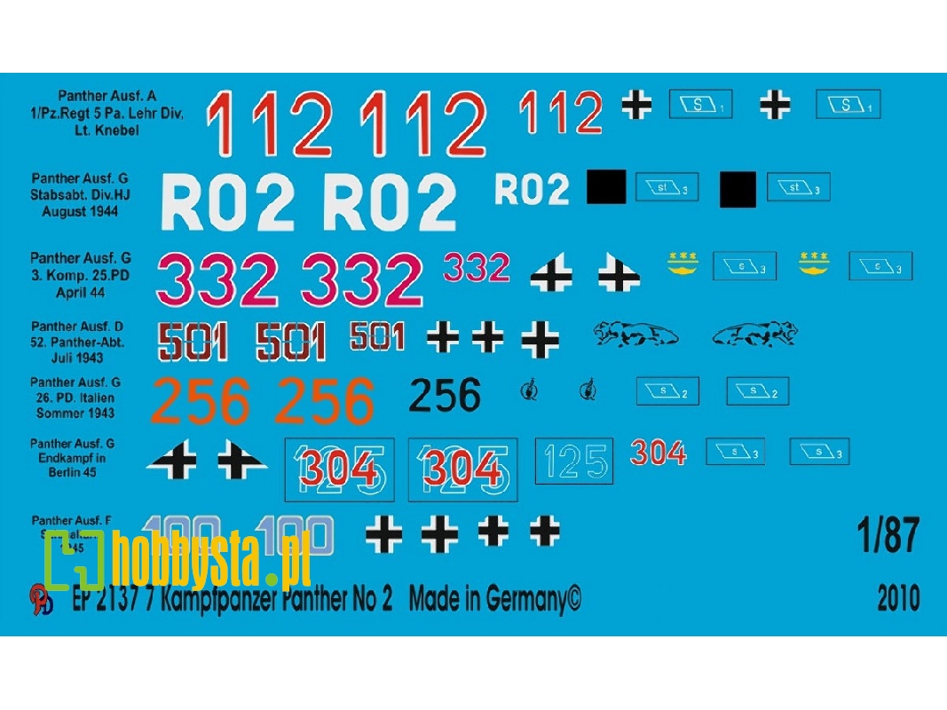7 Different Panther Tank Markings No. 2 - image 1