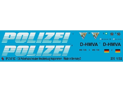 Ec 135 Police Helicopter Mecklenburg-western Pomerania D-hmva - image 1