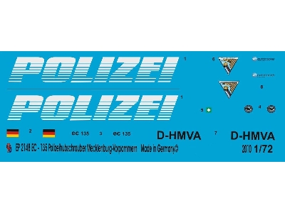 Ec 135 Police Helicopter Mecklenburg-western Pomerania D-hmva - image 1