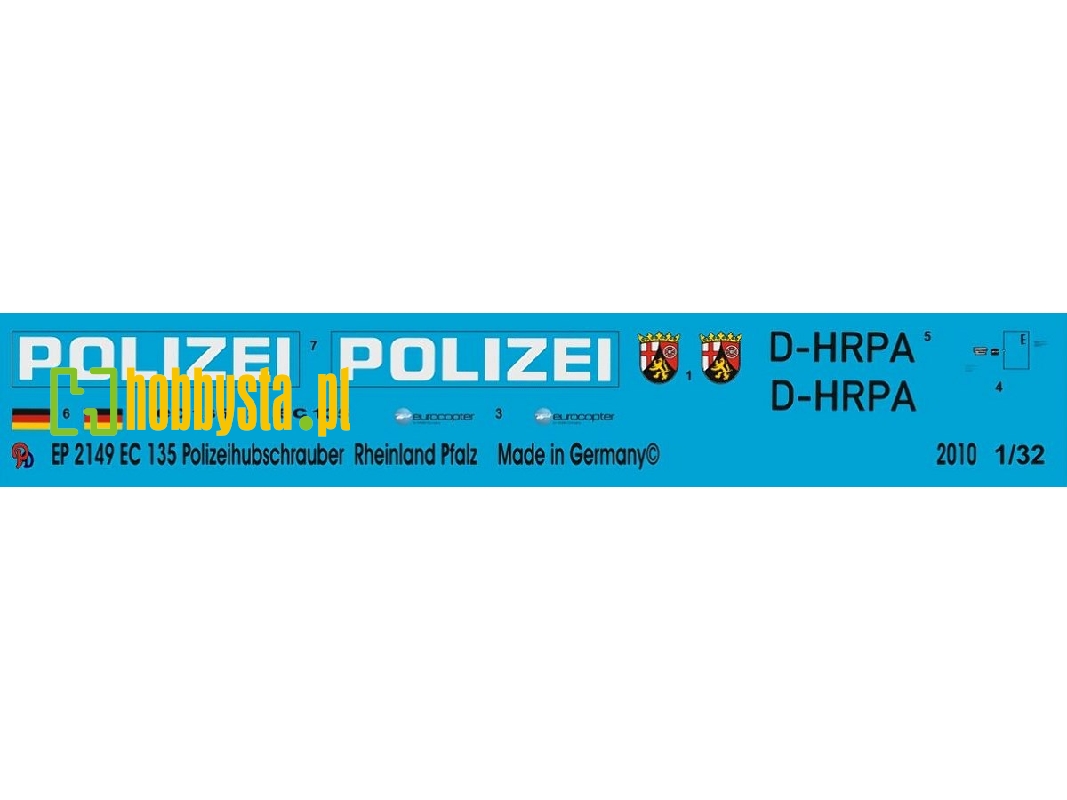 Ec 135 Police Helicopter Rhineland-palatinate D-hrpa - image 1