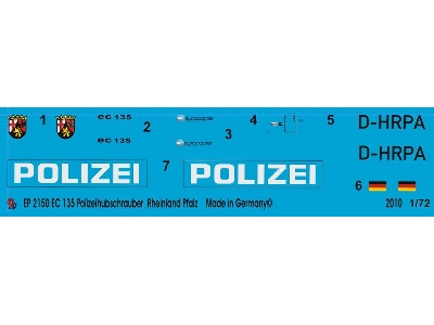 Ec 135 Police Helicopter Rhineland-palatinate D-hrpa - image 1