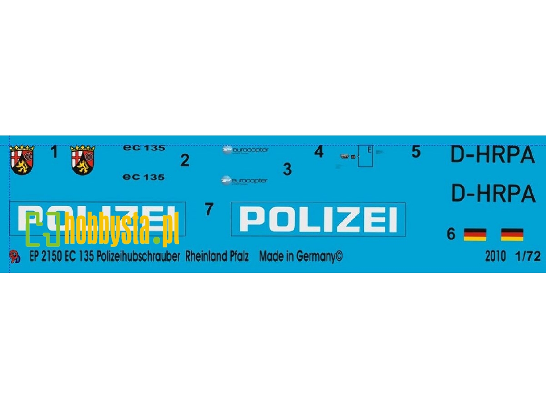 Ec 135 Police Helicopter Rhineland-palatinate D-hrpa - image 1
