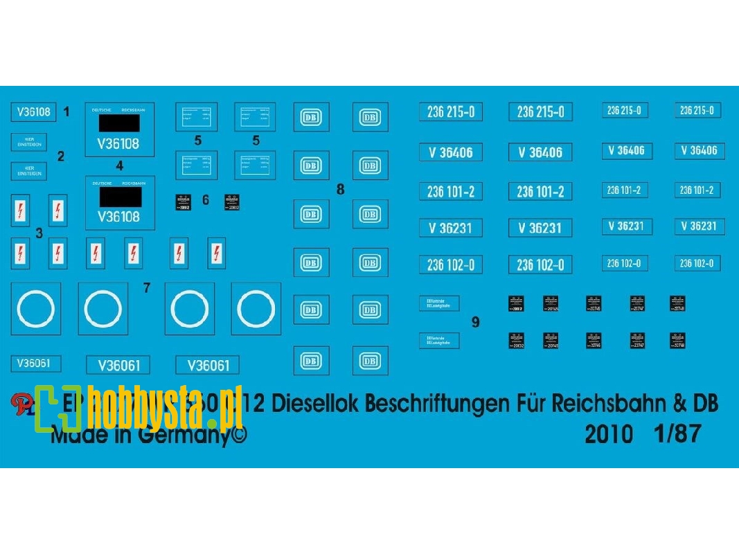Wr 360 Diesellok C 12 Markings For Reichsbahn And Db - image 1