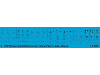 7,5 Cm Ammo Markings For Panther And Panzer Iv H - image 1