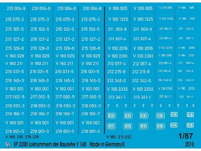 Engine Numbers Of The Model Series V 160 - image 1