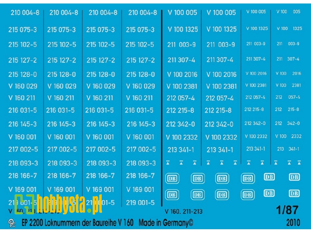 Engine Numbers Of The Model Series V 160 - image 1