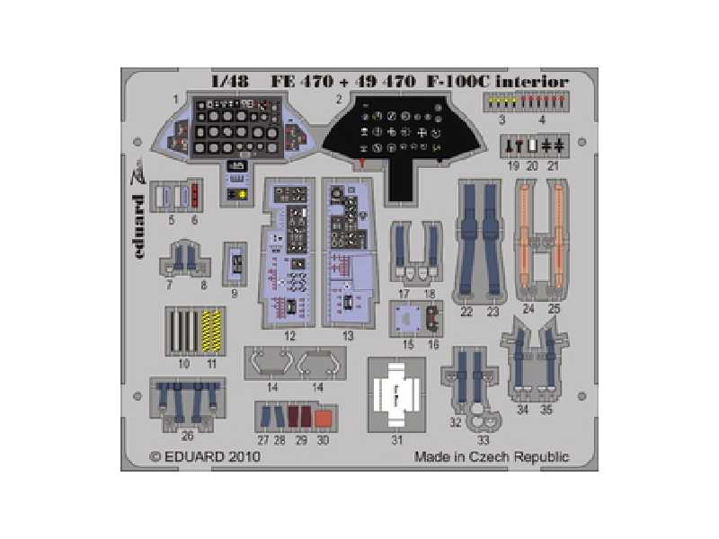 F-100C interior S. A. 1/48 - Trumpeter - - image 1