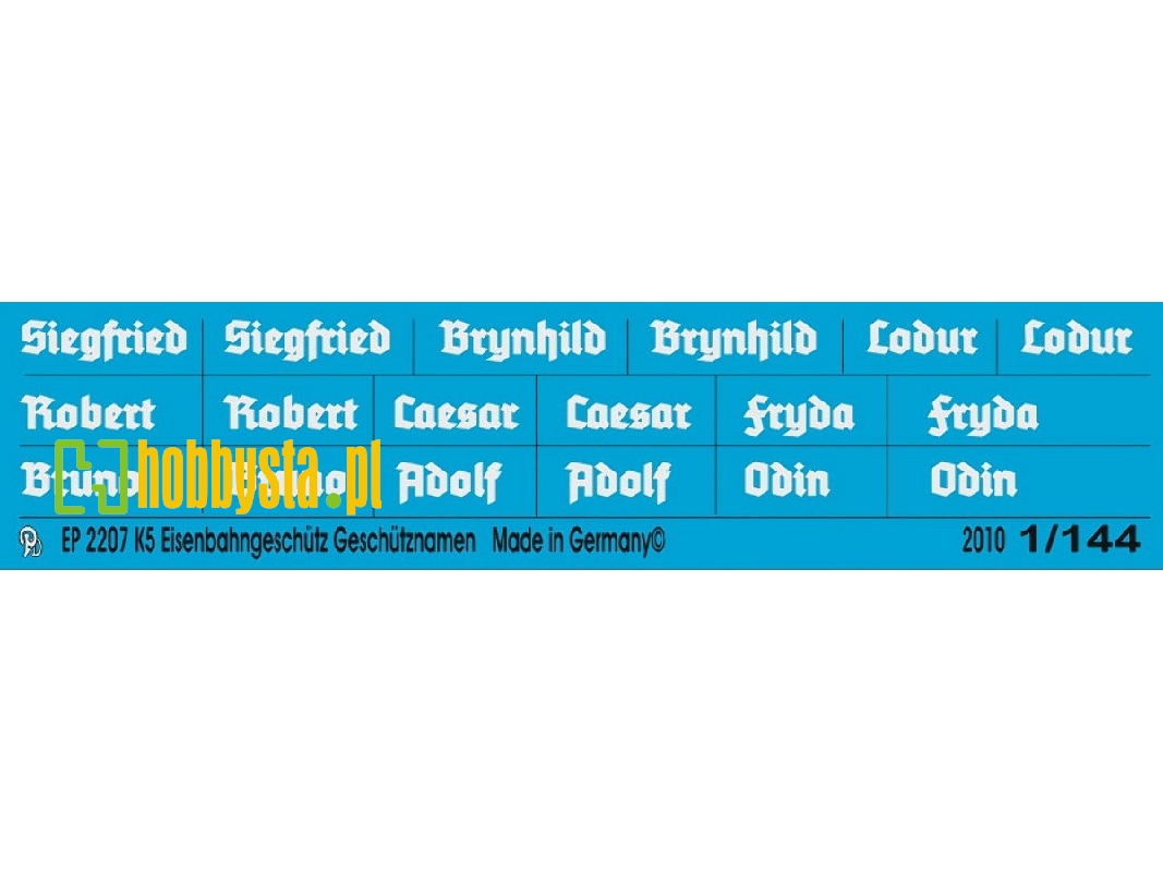 K5 Railway Gun Names - image 1