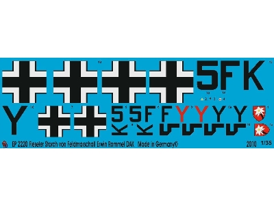 Fieseler Storch Markings For Feldmarschall Rommel's Plane, Tristar Model - image 1