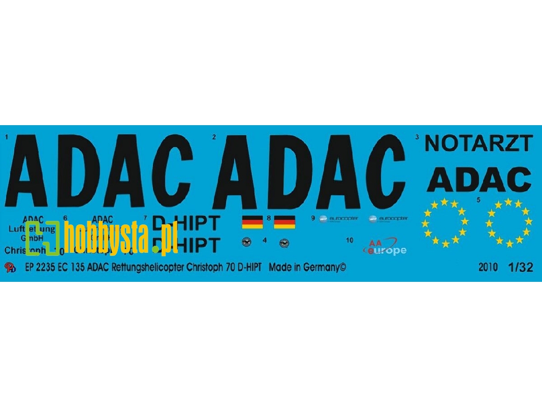 Ec 135 Adac Rescue Helicopter Christoph 70 D-hipt - image 1