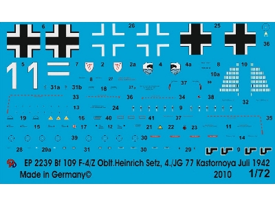 Bf 109 F-4/Z Obt. Heinrich Setz 4./Jg 77 Kastornoya July 1942 - image 1
