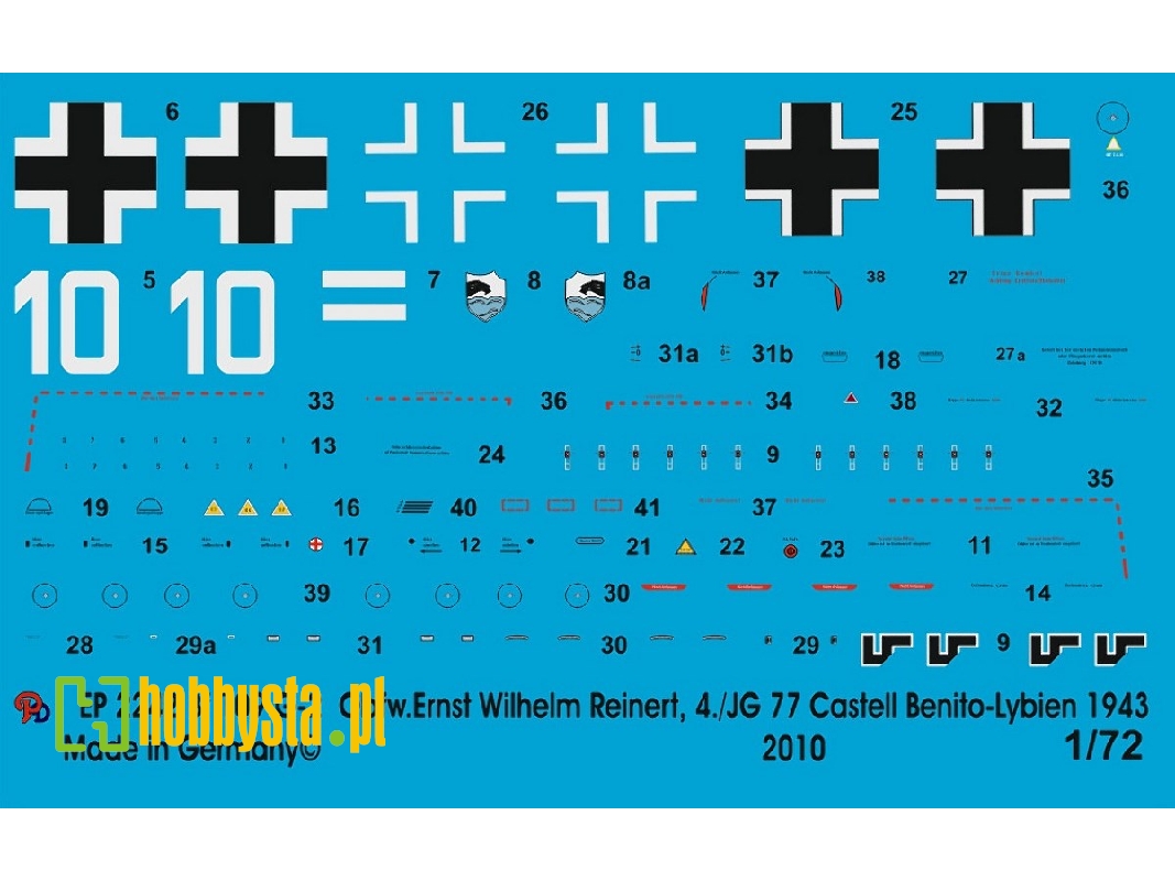 Bf 109 G-2 Obfw. Ernst Wilhelm Reinert, 4./Jg 77 Castell Benito-libya 1943 - image 1