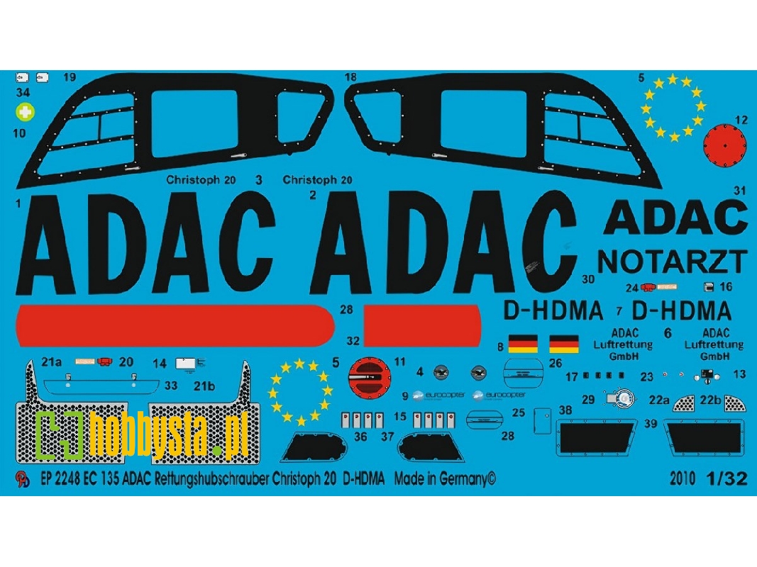 Ec 135 Adac Rescue Helicopter Christoph 20 D-hdma - image 1