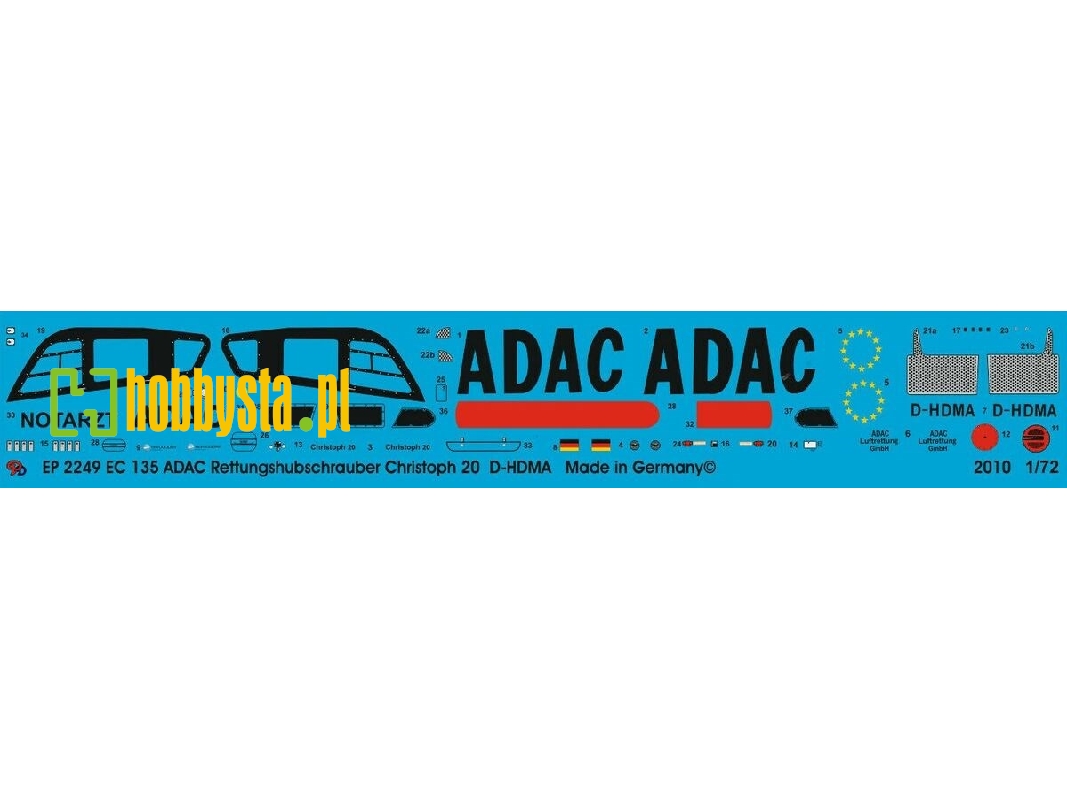 Ec 135 Adac Rescue Helicopter Christoph 20 D-hdma - image 1