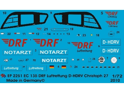 Ec 135 Drf Rescue Helicopter Christoph 27 D-hdrv - image 1
