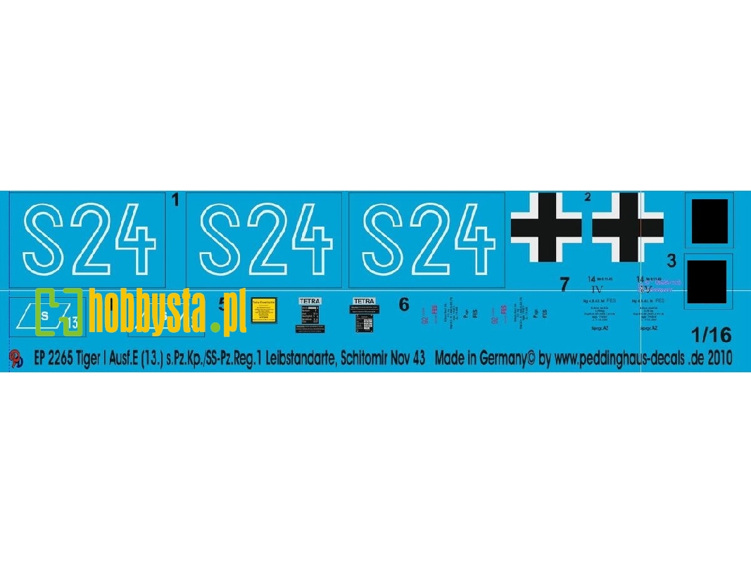 Tiger I Ausf.E (13.) S. Pz. Kp./Ss-pz. Reg. 1 Leibstandarte, Schitomir Nov 1943 - image 1