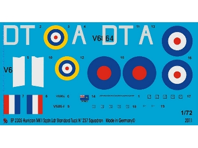 Hurricane Mk I V6864 Sqn Ldr. Standard Tuck  N°257 Squadron Fall 1940 - image 1