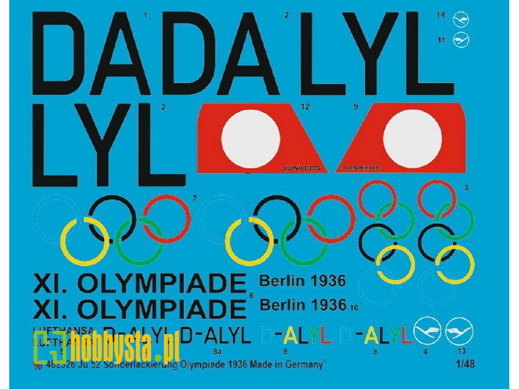 Ju 52 Special Painting Of A Ju 52 Olympic Games 1936 - image 1