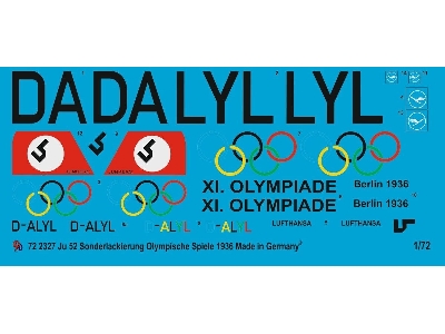 Ju 52 Special Painting Of A Ju 52 Olympic Games 1936 - image 1