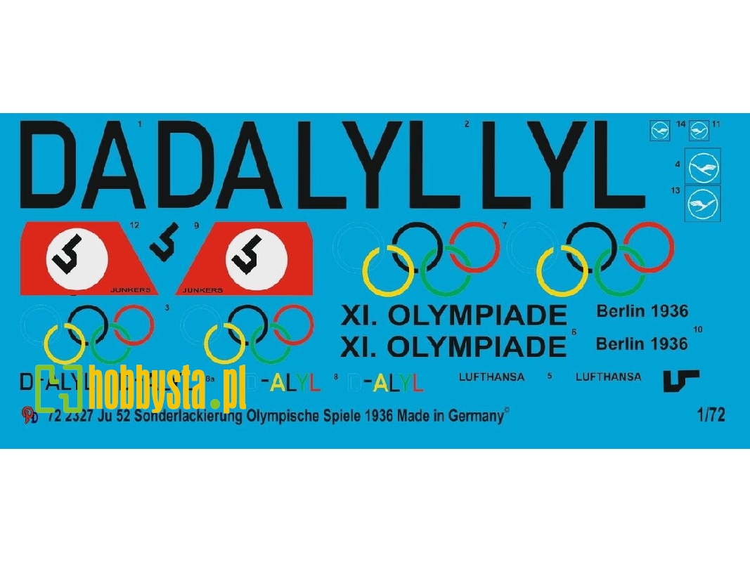 Ju 52 Special Painting Of A Ju 52 Olympic Games 1936 - image 1