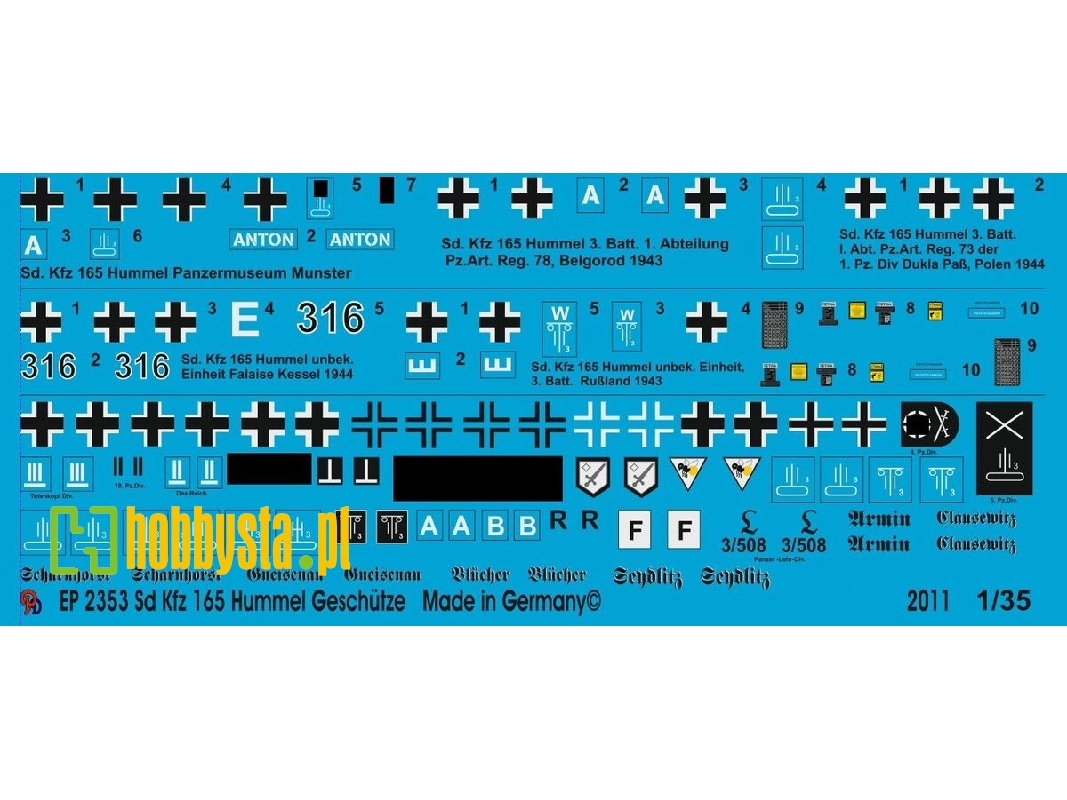 Sd. Fz 165 Hummel Gun Markings - image 1