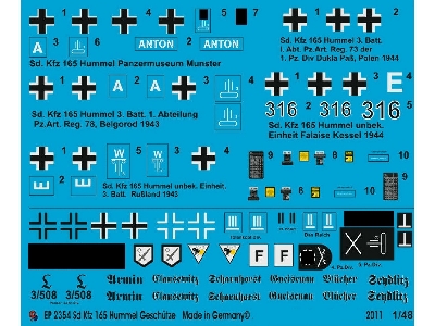 Sd. Fz 165 Hummel Gun Markings - image 1