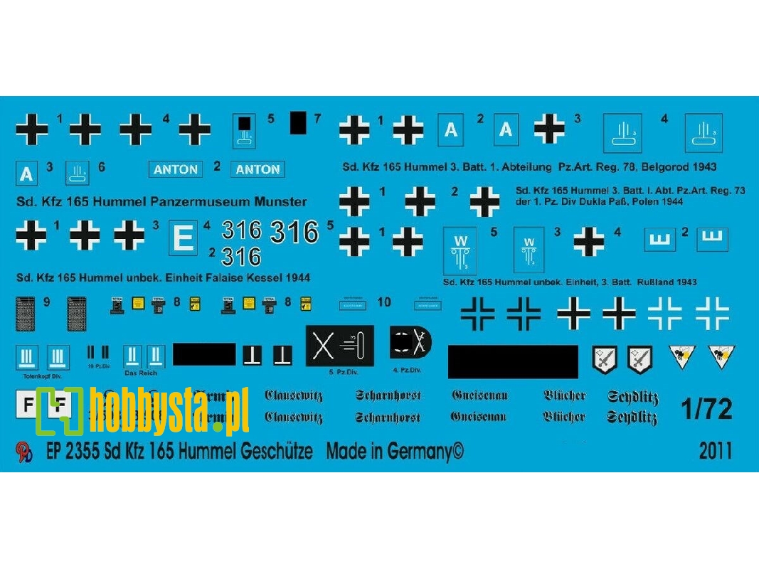 Sd. Fz 165 Hummel Gun Markings - image 1